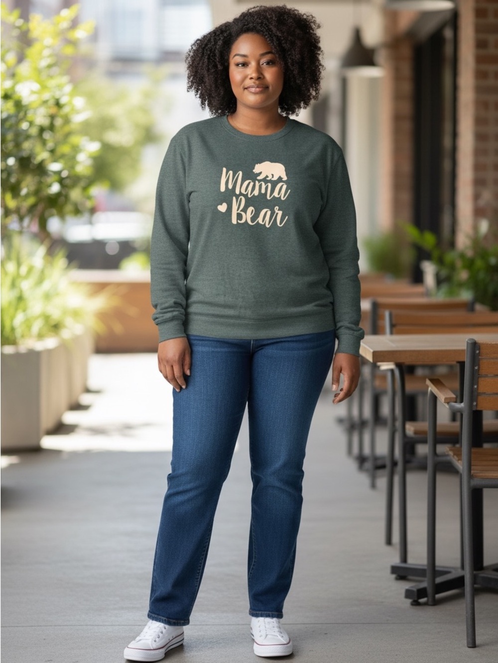 Mama Bear Forest Green Sweatshirt